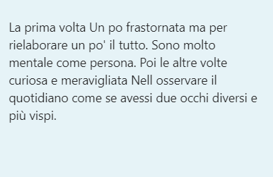 come ti sei sentita dopo